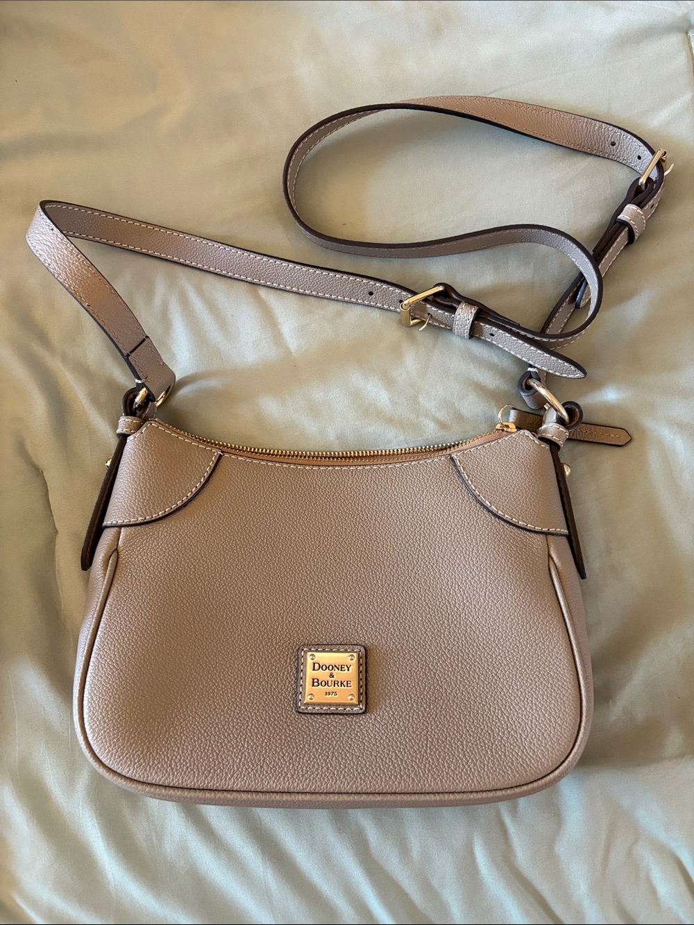 Dooney & Bourke Pebble Leather Crossbody in Taupe